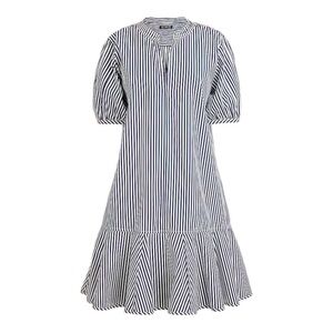 J Crew Delilah Mini Dress in Navy Blue Striped Cotton Poplin Womens Size XL